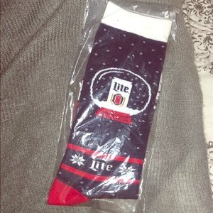 Miller lite Christmas socks